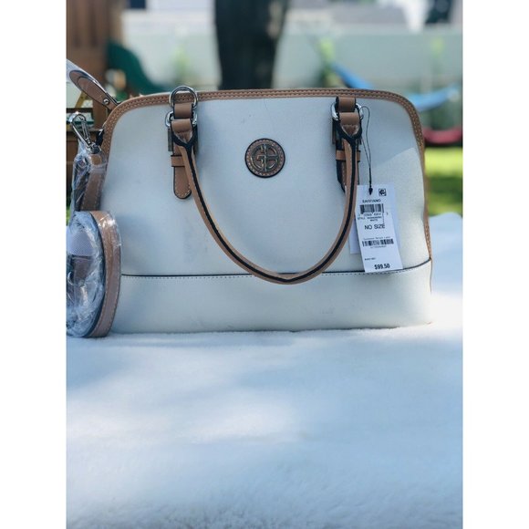 Gianni Bernini Satchel Crossbody White Bag Women